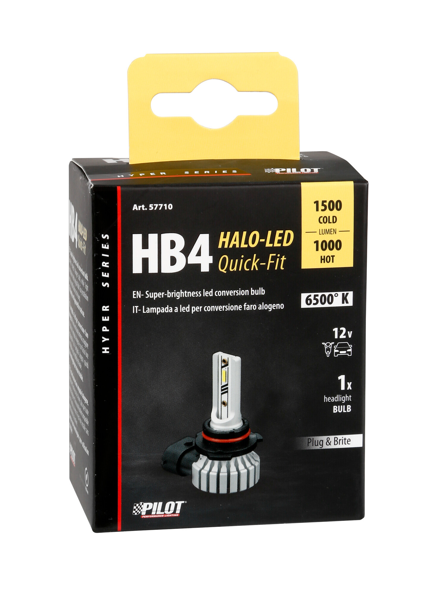 12V Halo Led Hyper Series Quick-Fit - (HB4) - 15W - P22d - 1 pz - Scatola - immagine 5