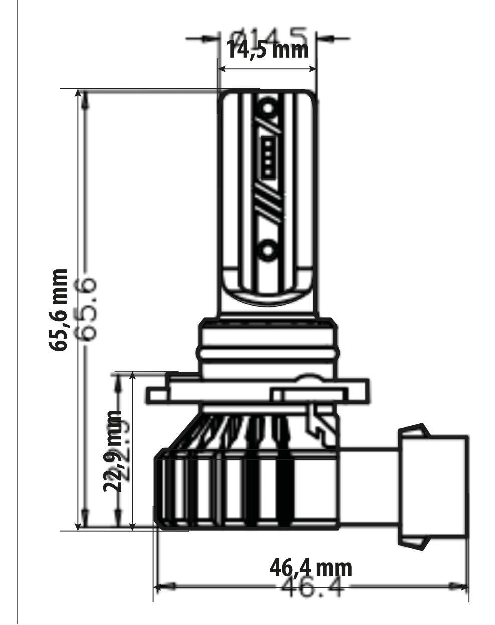 12V Halo Led Hyper Series Quick-Fit - (HB4) - 15W - P22d - 1 pz - Scatola - immagine 4