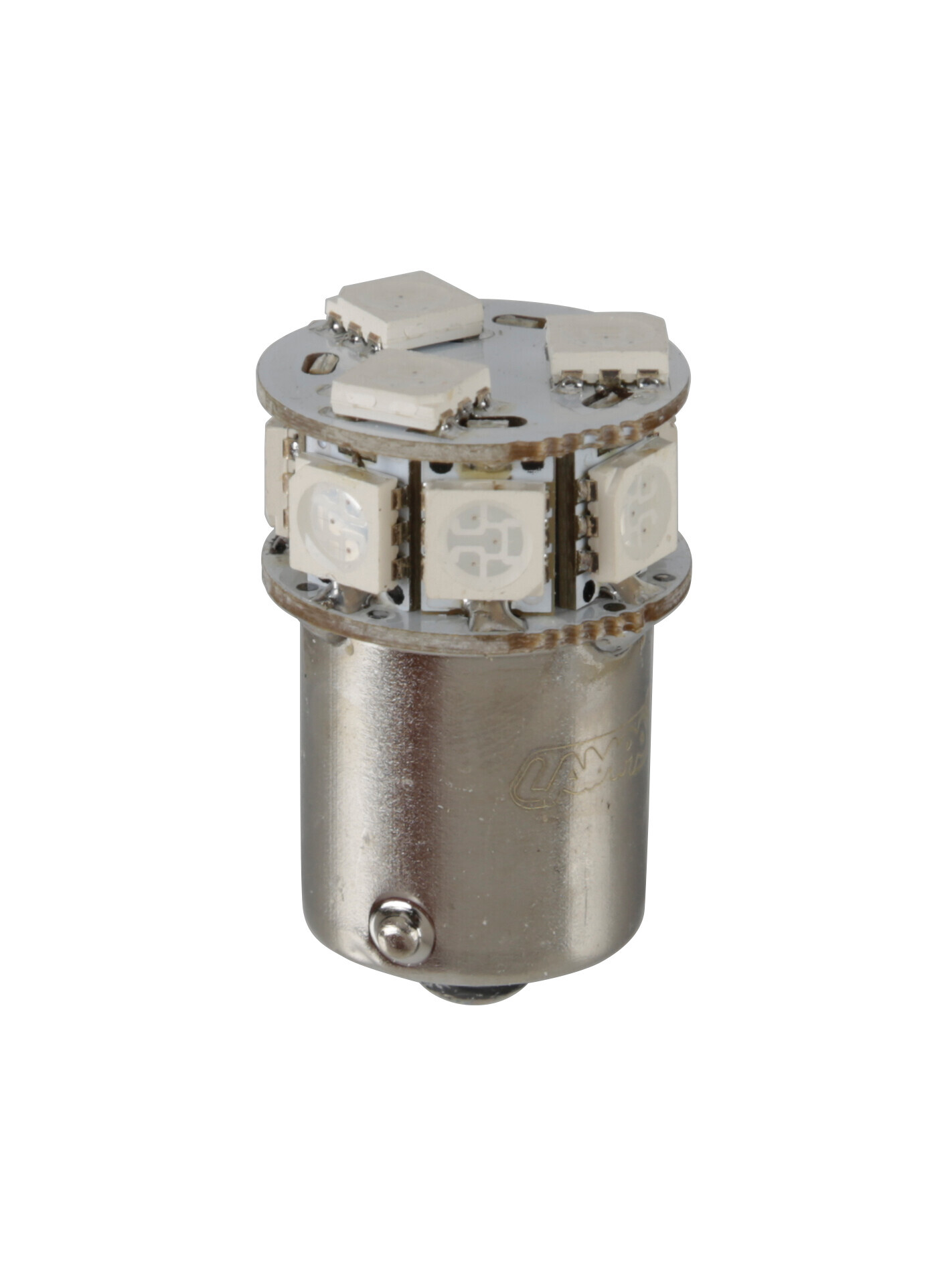 24/32V Led series - 10 SMD x 1 chip - (P21W) - BA15s - 1 pz - Scatola - Rosso - Doppia polarità - Resistenza incorporata