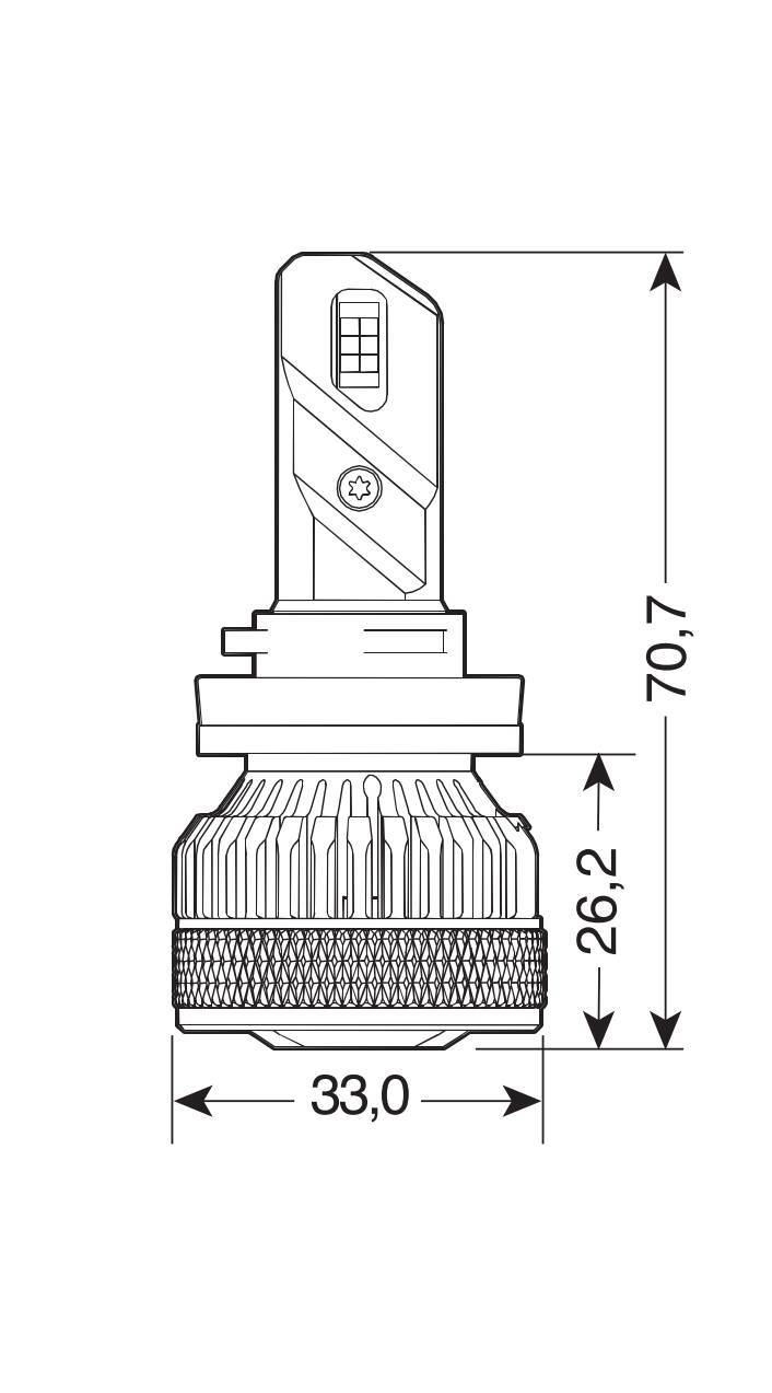 9/32V Halo Led Serie 14 Lightning - (H11) - 45W - PGJ19-2 - 2 pz - Scatola - immagine 3