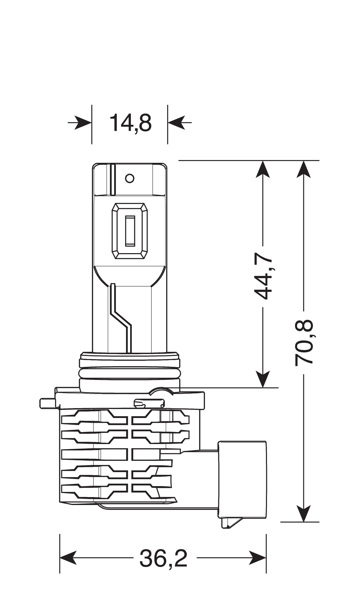 9/32V Halo Led Serie 10 Halo Killer - (H10-HB3 9005) - 20W - P20d - 2 pz - Scatola - immagine 3
