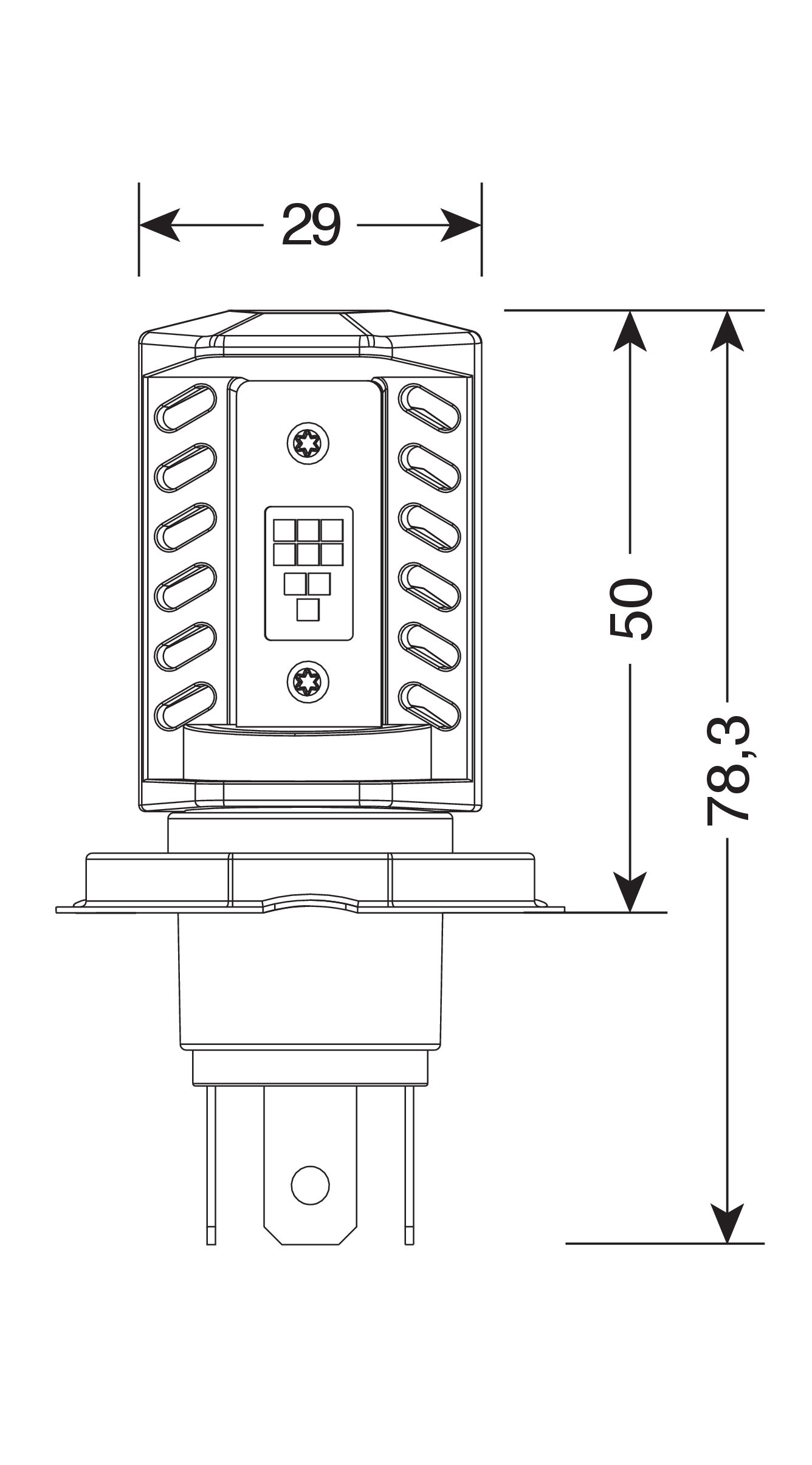 9/32V Halo Led Pro-Bike 2 - (H4) - 15W - P43t - 1 pz - Scatola - immagine 4