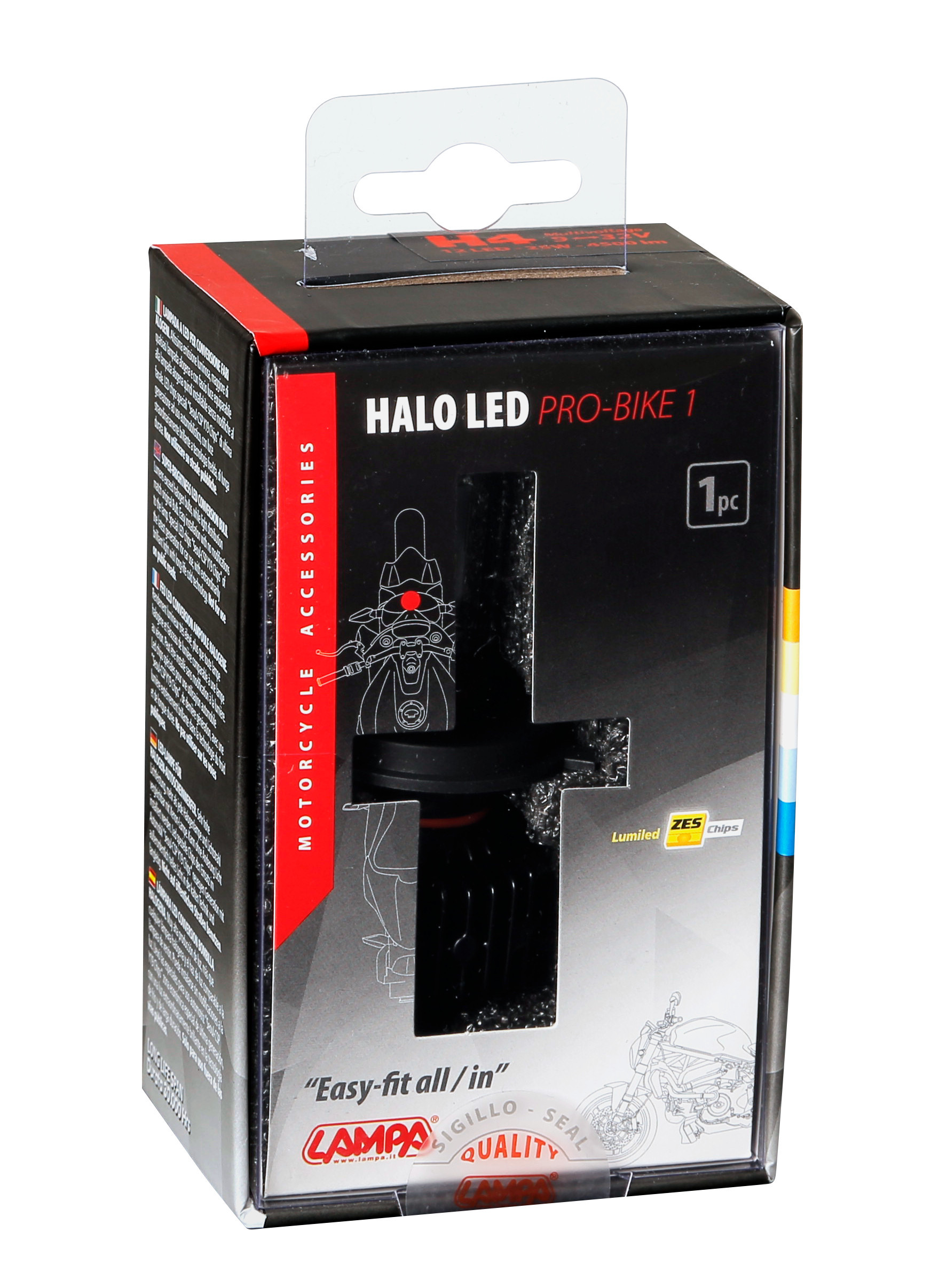9/32V Halo Led Pro-Bike 1 - (H4) - 25W - P43t - 1 pz - Scatola - immagine 5