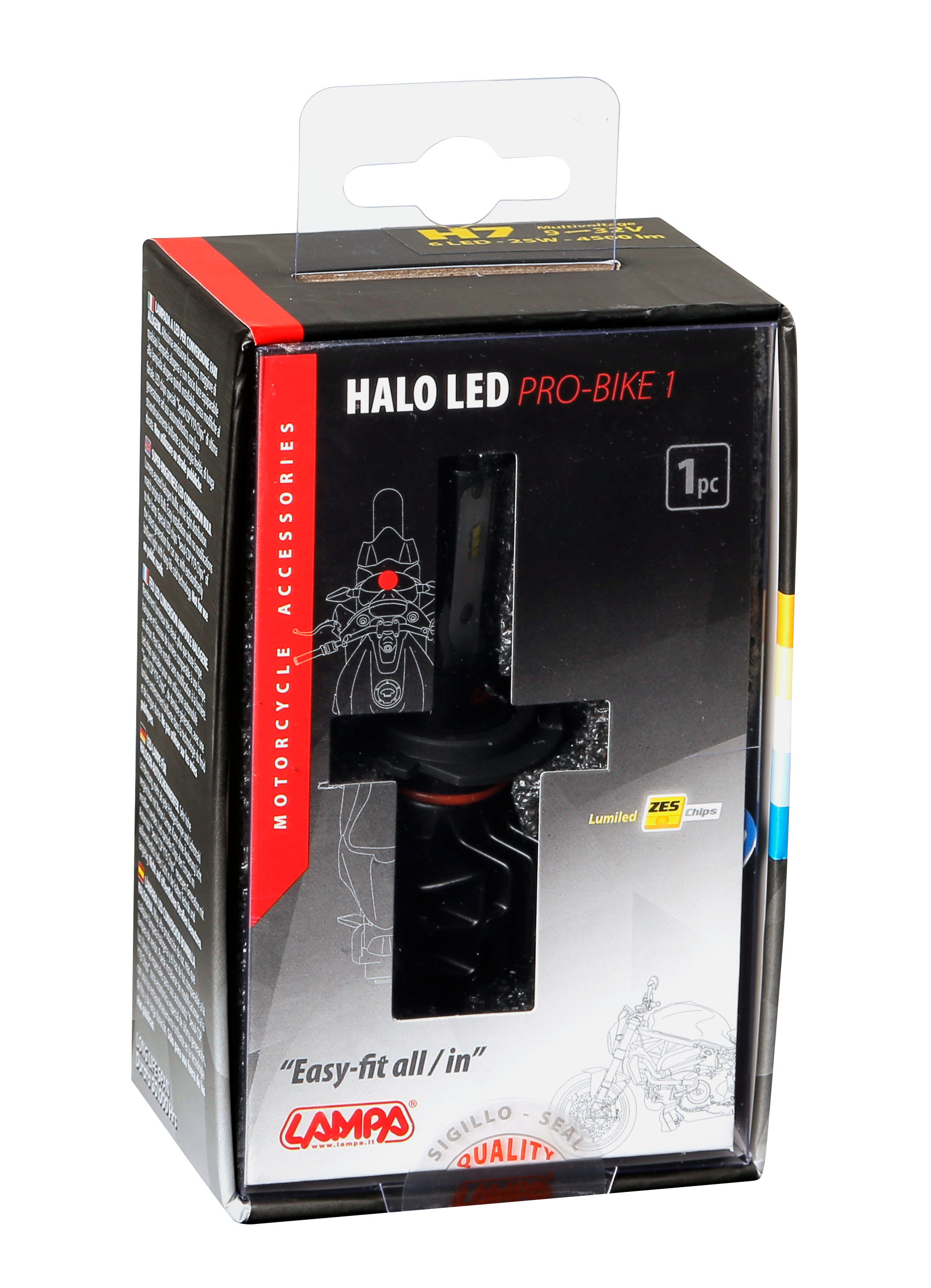 9/32V Halo Led Pro-Bike 1 - (H7) - 25W - PX26d - 1 pz - Scatola - immagine 4