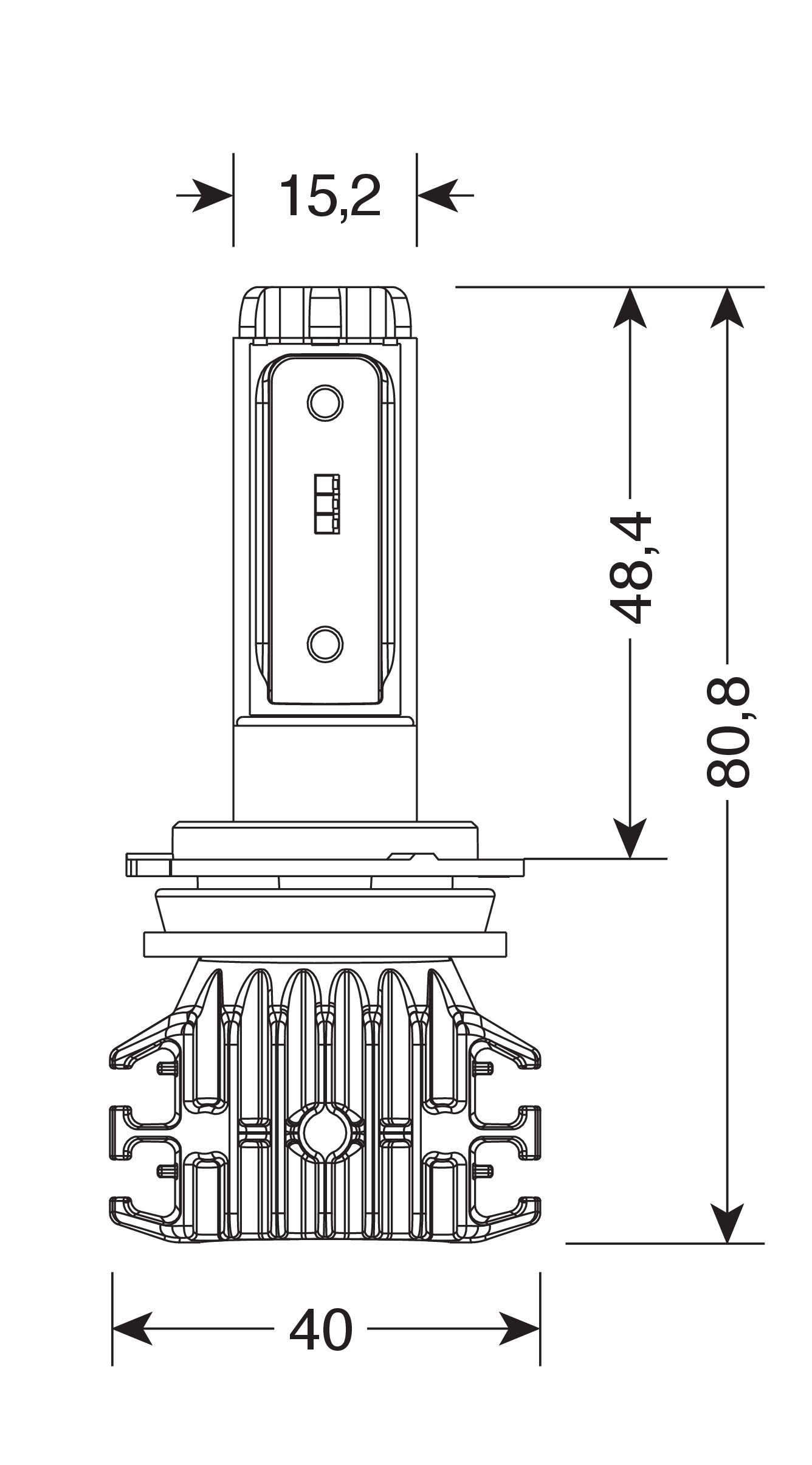 9/32V Halo Led Pro-Bike 1 - (H7) - 25W - PX26d - 1 pz - Scatola - immagine 3