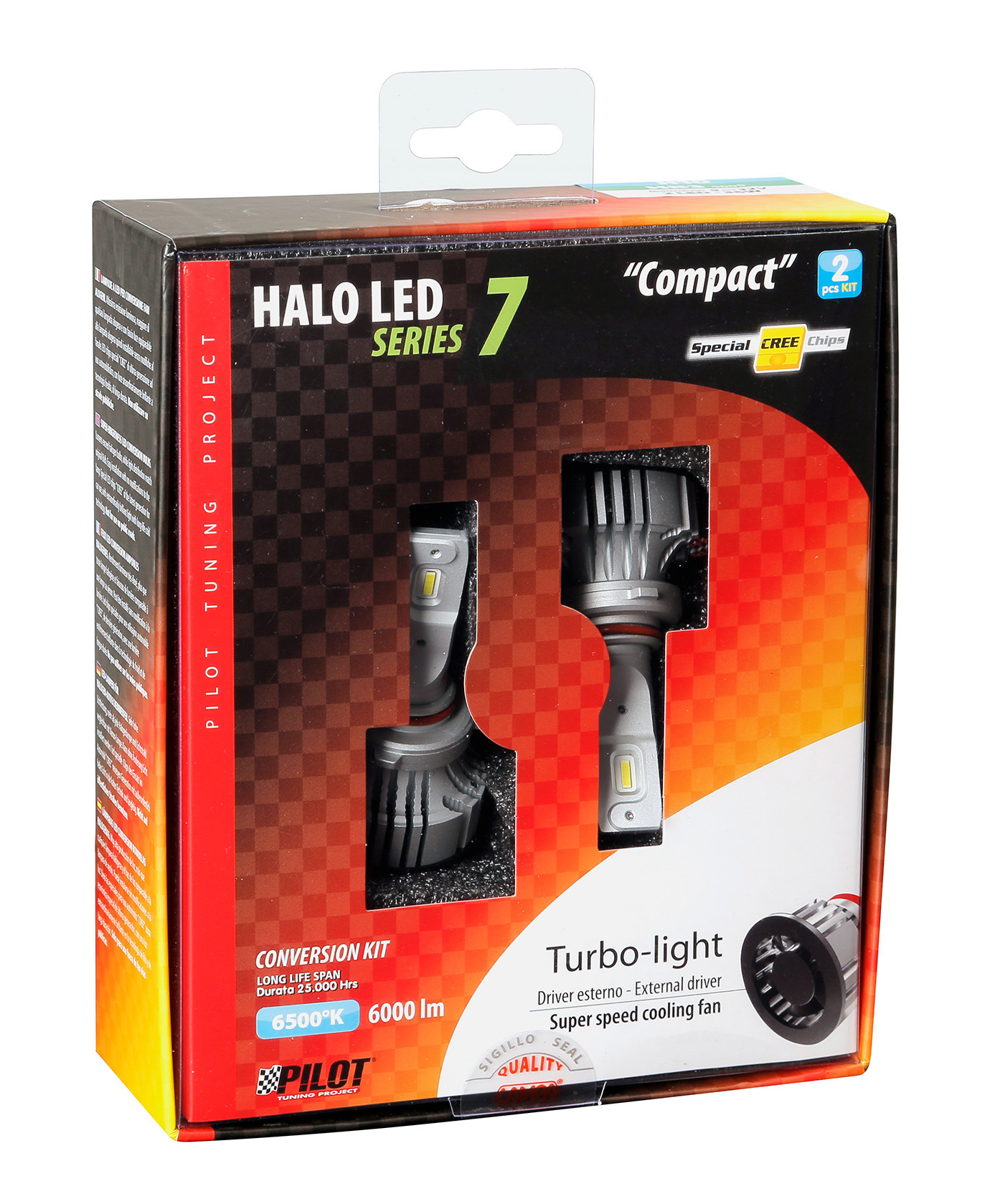 9/32V Halo Led Serie 7 Compact - (H10-HB3 9005) - 36W - P20d - 2 pz - Scatola - immagine 3