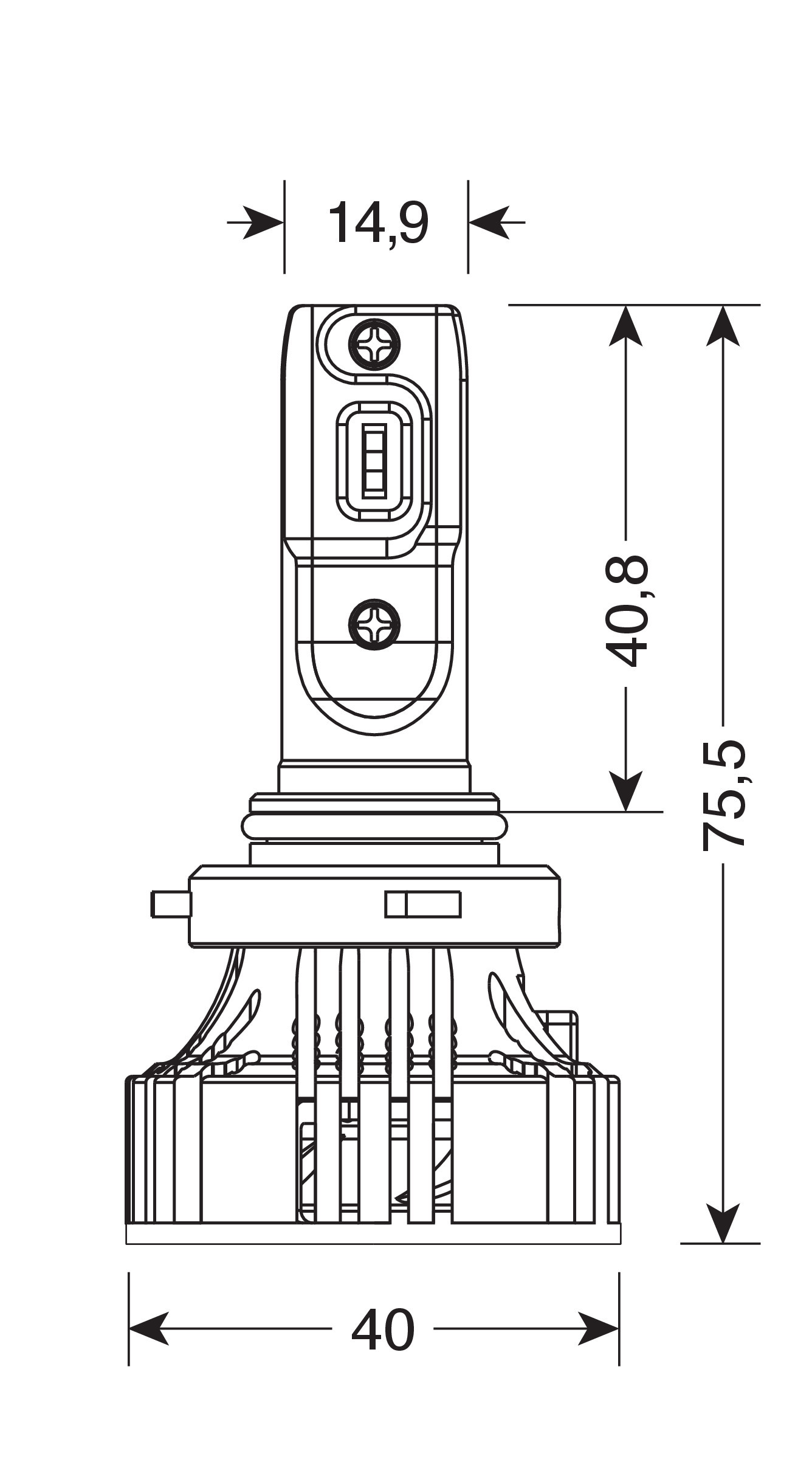 9/32V Halo Led Serie 7 Compact - (H10-HB3 9005) - 36W - P20d - 2 pz - Scatola - immagine 2