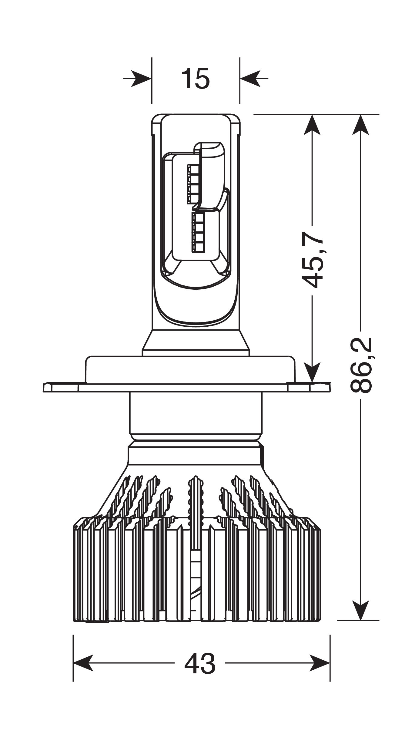12/24V Halo Led Serie 6 Standard - (H4) - 30W - P43t - 2 pz - Scatola - immagine 6