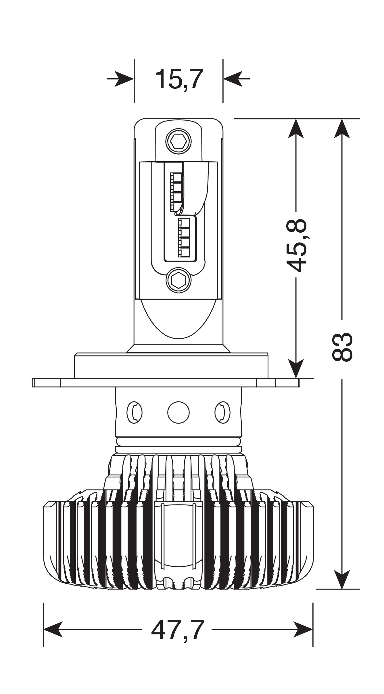 9/32V Halo Led Serie 4 Fit-Master - (H4) - 25W - P43t - 2 pz - Scatola - immagine 5