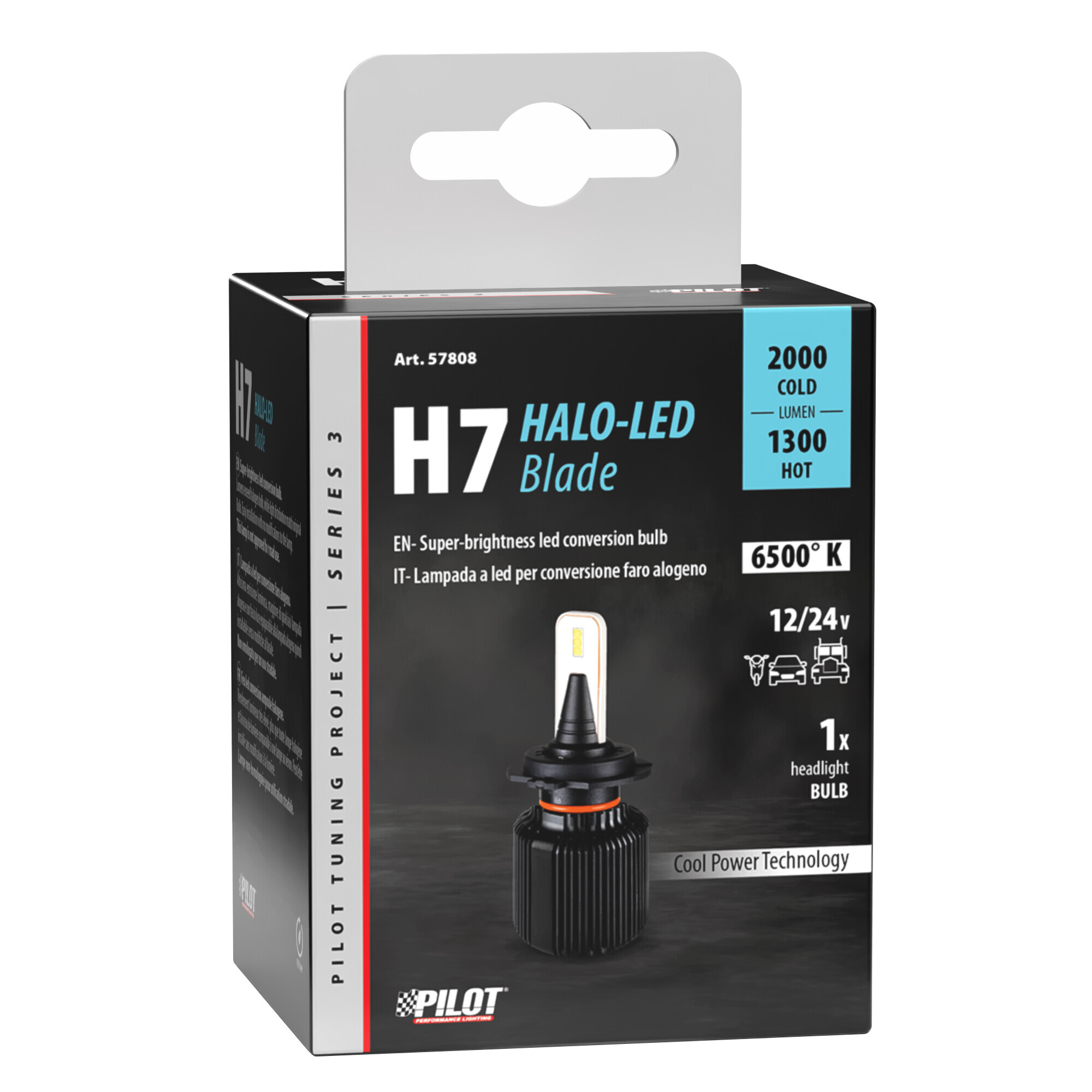 9/32V Halo Led Serie 3 Blade - (H7) - 20W - PX26d - 1 pz - Scatola - immagine 2