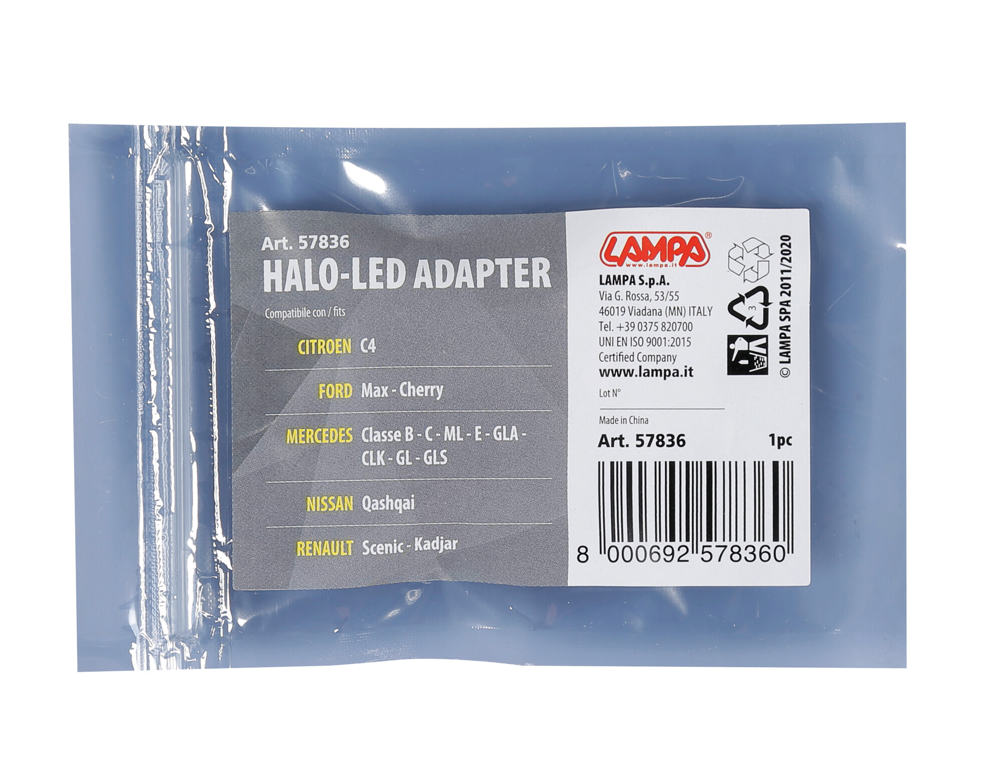 Halo Led - Adattatore lampada (1 pz) - Citroen, Ford, Mercedes, Nissan, Renault - immagine 2