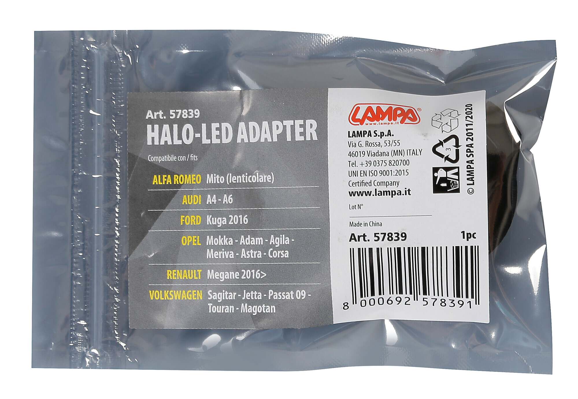 Halo Led - Adattatore lampada (1 pz) - Alfa Romeo, Audi, Ford, Opel, Renault, Volkswagen - immagine 3
