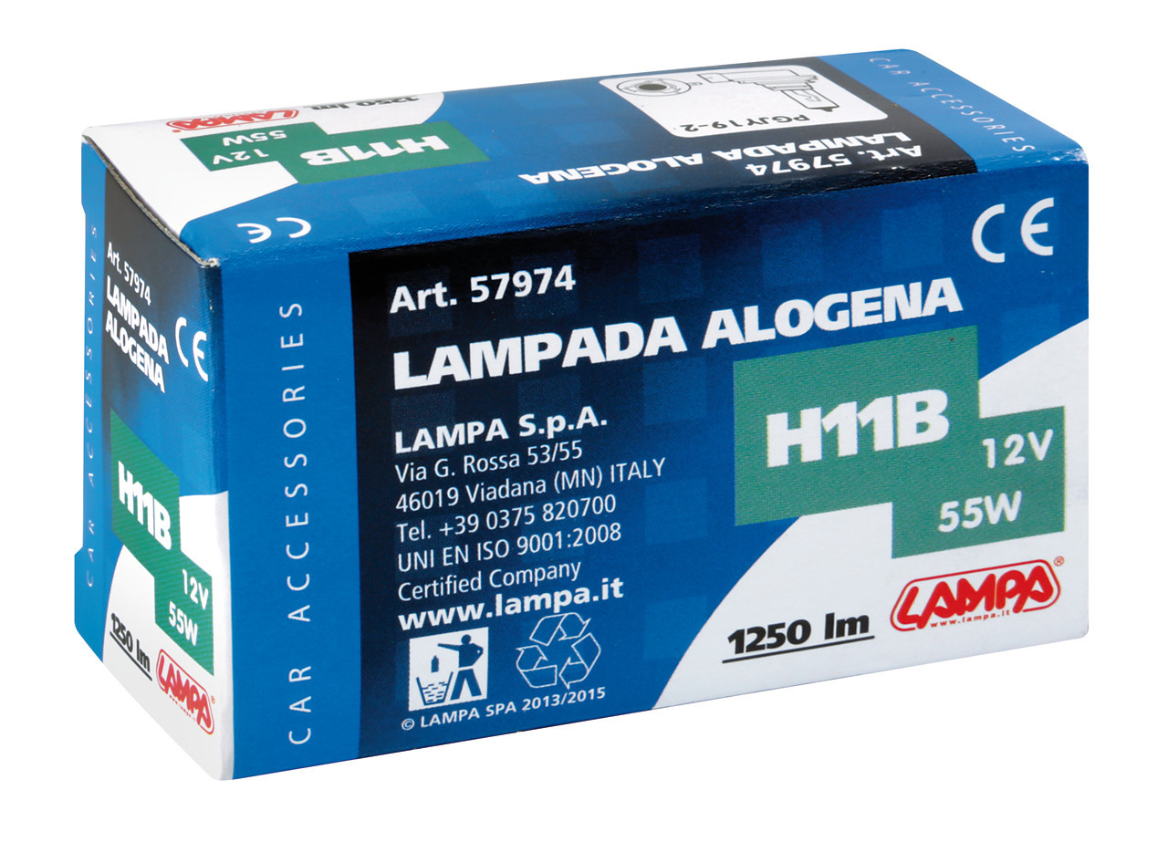 12V Lampada alogena - H11B - 55W - PGJY19-2 - 1 pz - Scatola - immagine 4