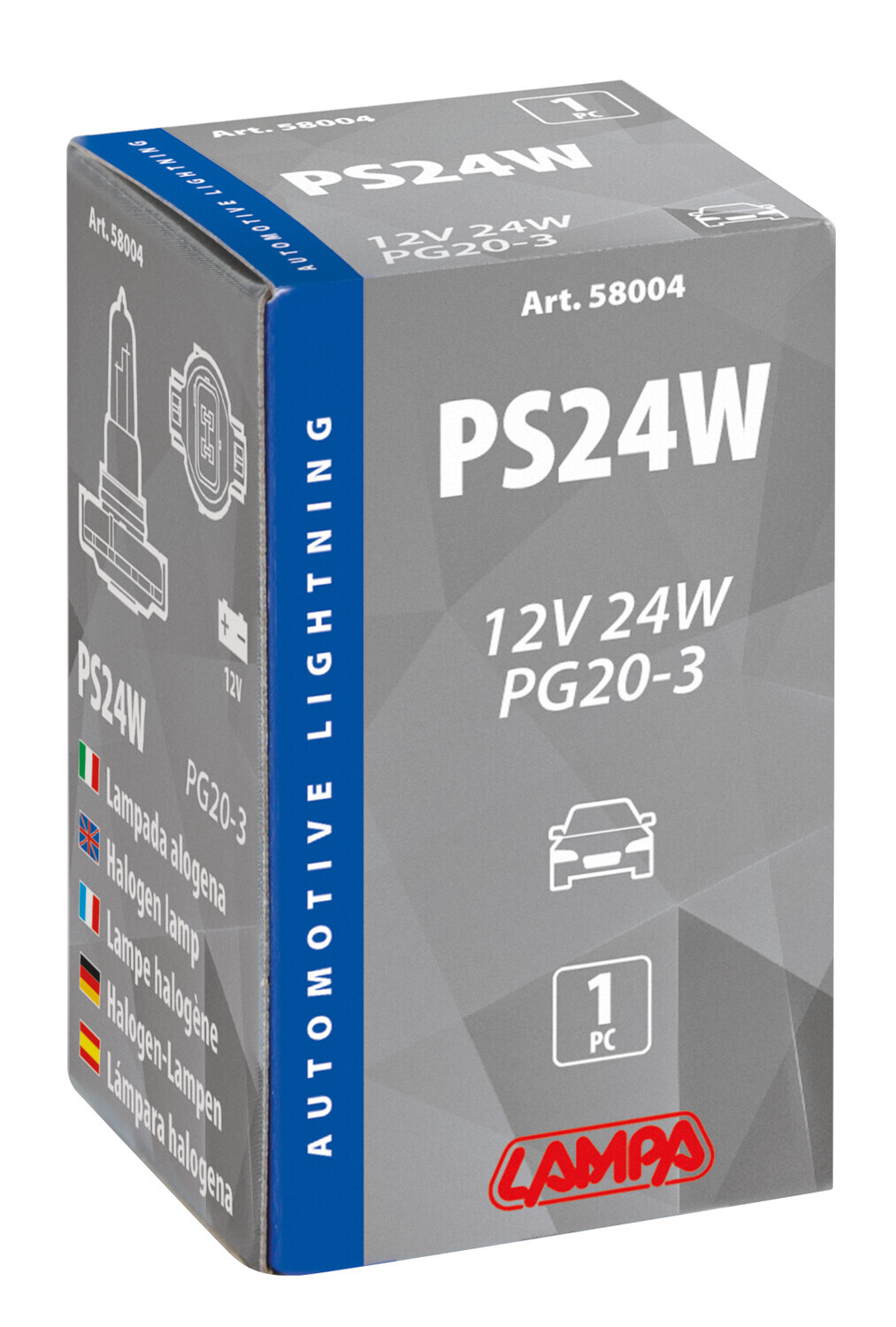 12V Lampada alogena - PS24W - 24W - PG20-3 - 1 pz - Scatola - immagine 4