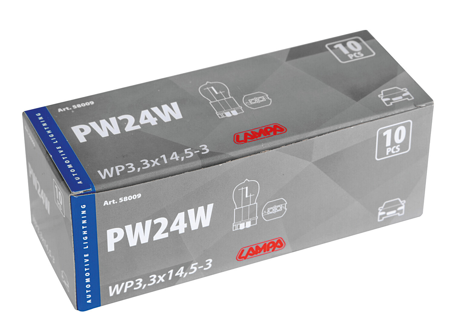 12V Lampada alogena - PW24W - 24W - WP3,3x14,5-3 - 10 pz - Scatola - immagine 3