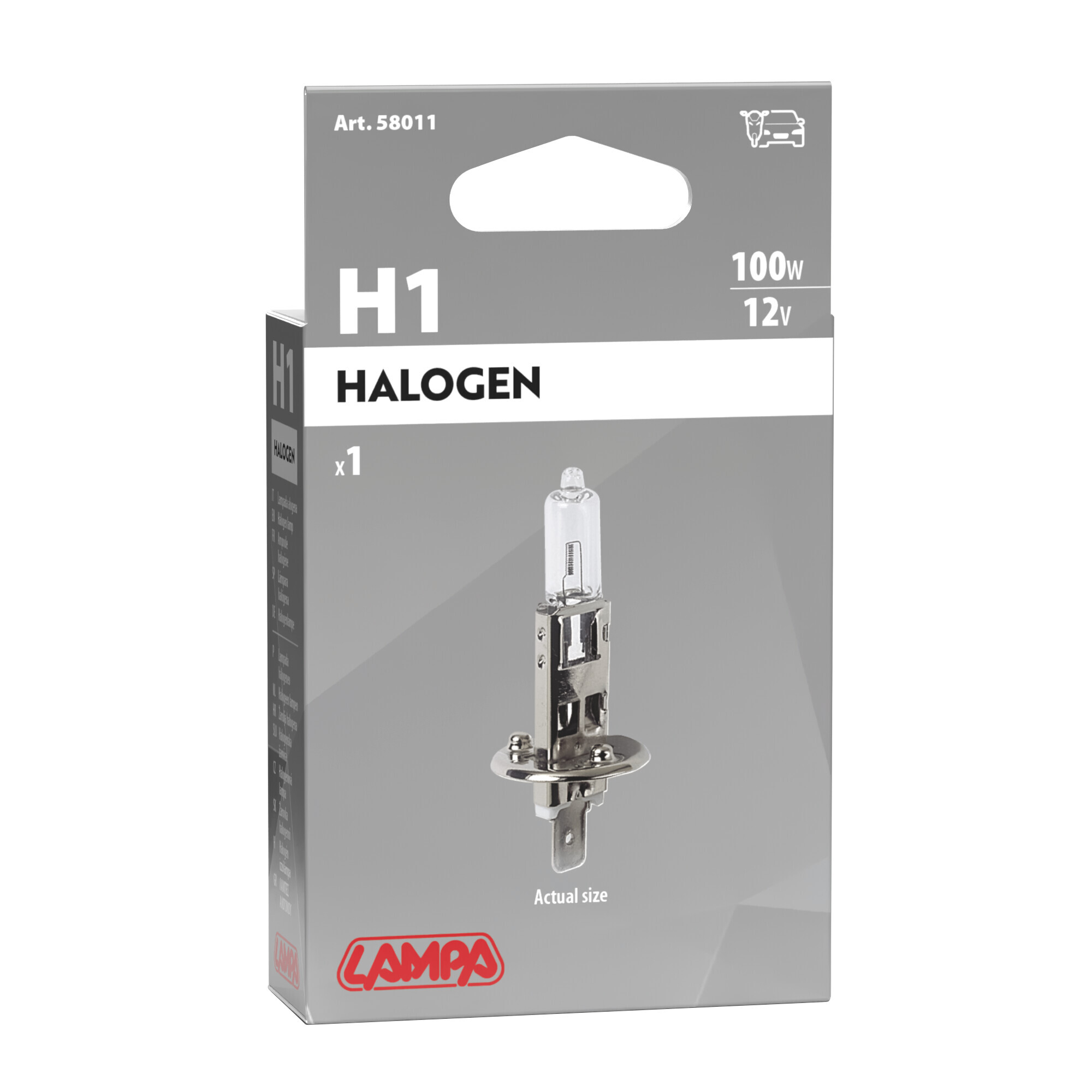 12V Lampada alogena - (H1) - 100W - P14,5s - 1 pz - Scatola - immagine 4