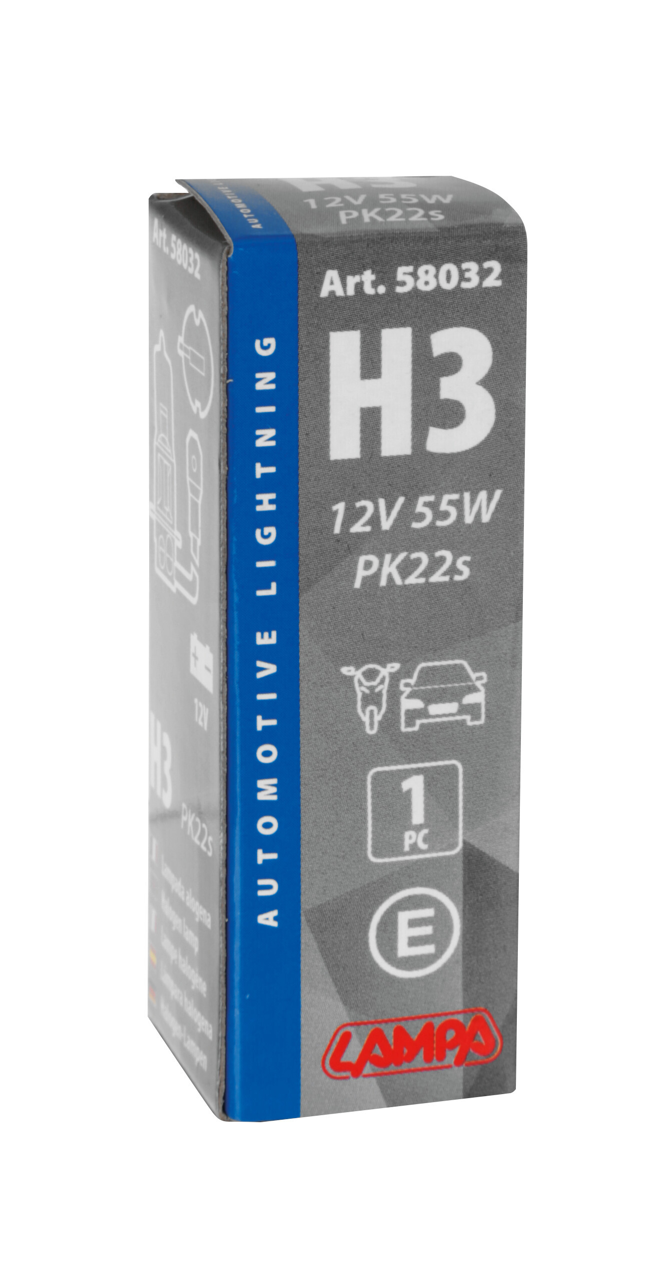 12V Lampada alogena - H3 - 55W - PK22s - 1 pz - Scatola - immagine 4