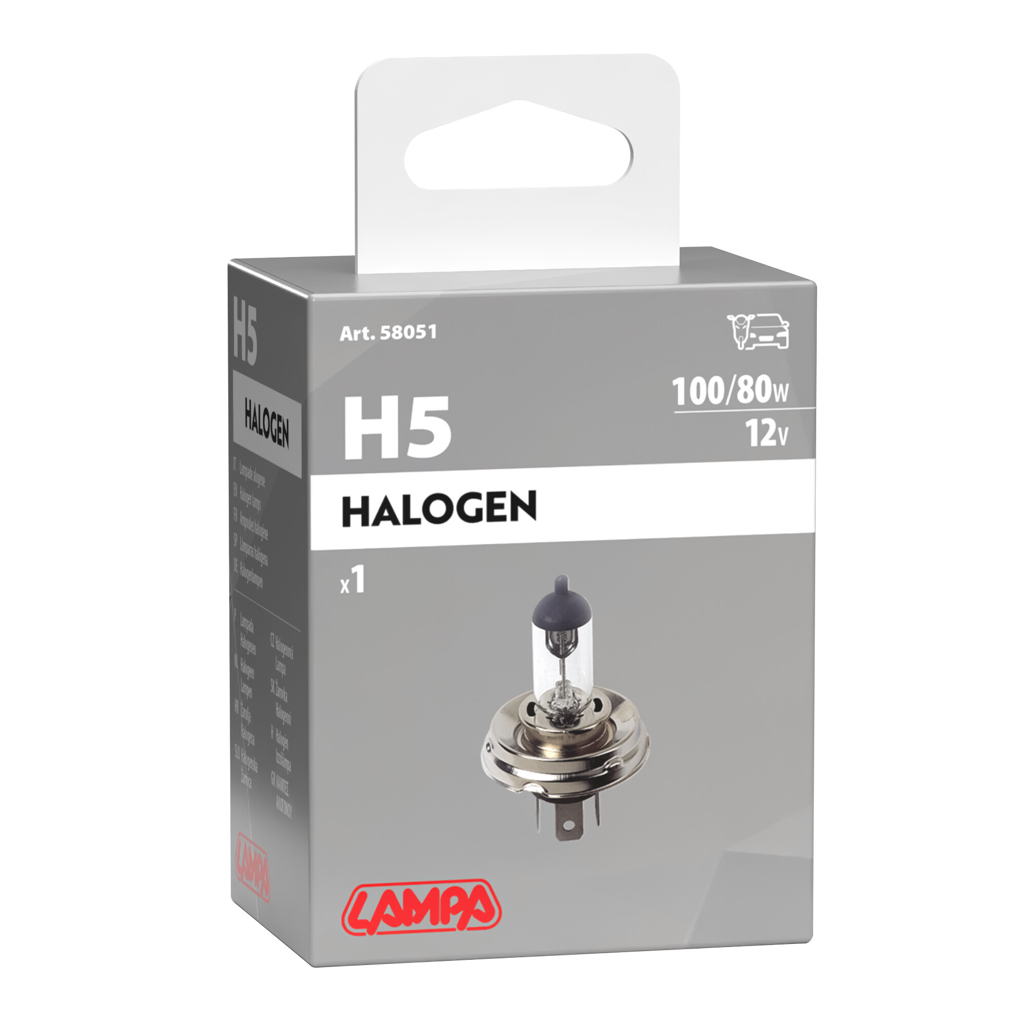 12V Lampada alogena - (H5) - 100/80W - P45t - 1 pz - Scatola - immagine 4
