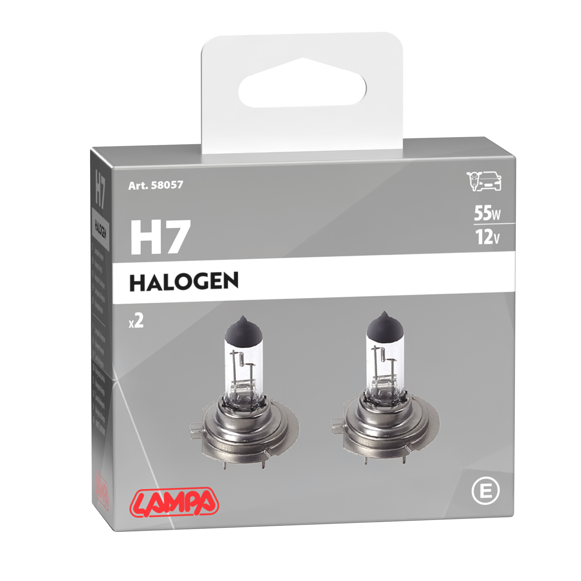 12V Lampada alogena - H7 - 55W - PX26d - 2 pz - Scatola - immagine 4