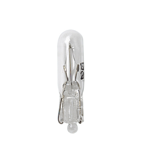 12V Lampada con zoccolo vetro - T5 - 2W - W2x4,6d - 2 pz - Scatola