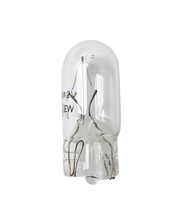 12V Lampada con zoccolo vetro - W5W - 5W - W2,1x9,5d - 2 pz - Scatola