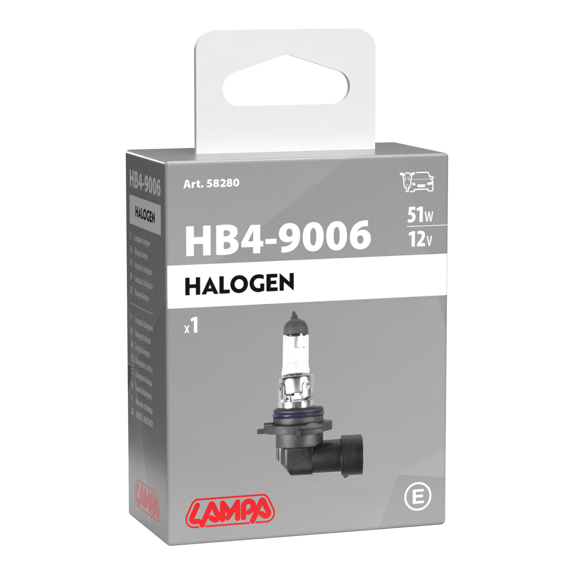 12V Lampada alogena - HB4 9006 - 51W - P22d - 1 pz - Scatola - immagine 4