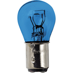 12V Blue Dyed Glass, Lampada 2 filamenti - (P21/5W) - 21/5W - BAY15d - 2 pz - D/Blister - Blu