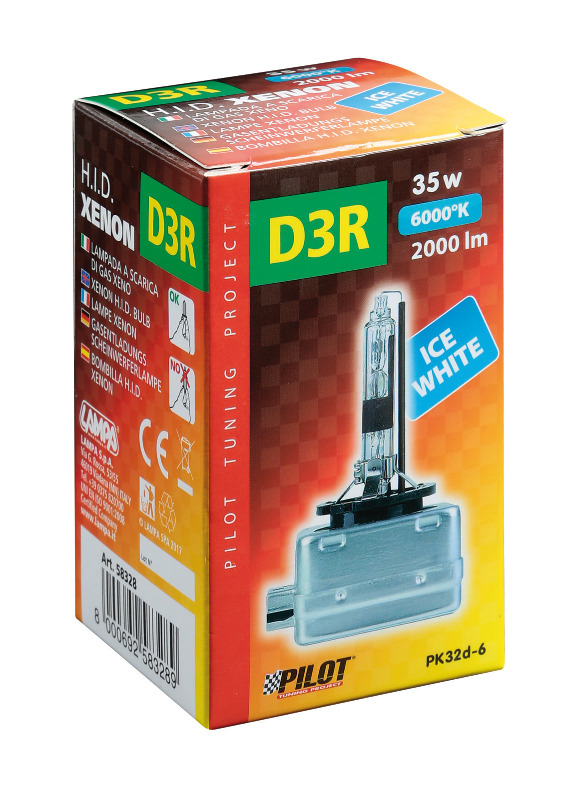 Lampada HID Xenon 6.000°K - D3R - 35W - PK32d-6 - 1 pz - Scatola - immagine 4