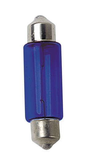 12V Lampada siluro - (C5W) - 11x35 mm - 5W - SV8,5-8 - 2 pz - Scatola - Blu