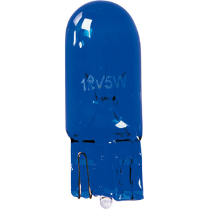 12V Blue Dyed Glass, Lampada zoccolo vetro - (W5W) - 5W - W2,1x9,5d - 2 pz - Scatola