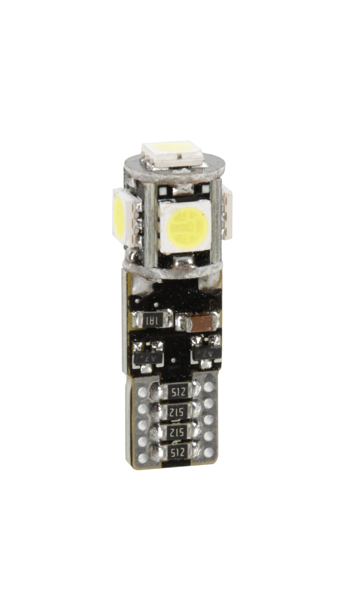 12/30V Led series - 5 Led SMD - (T10) - W2,1x9,5d - 20 pz - Scatola - Bianco - Doppia polarità - Resistenza incorporata - immagine 2
