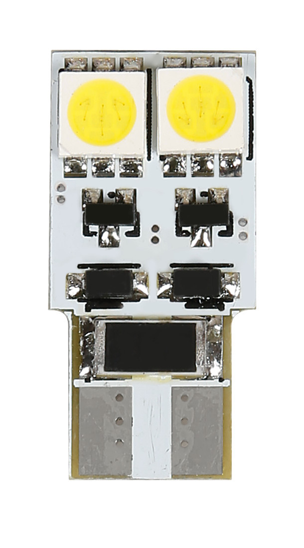 12V Hyper-Led 12 - 4 SMD x 3 chips - (T10) - Bifocus - W2,1x9,5d - 2 pz - Scatola - Bianco - Doppia polarità - Resistenza incorporata