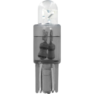 12V Micro lampada zoccolo plastica 1 Led - (T5) - W2x4,6d - 2 pz - Scatola - Bianco
