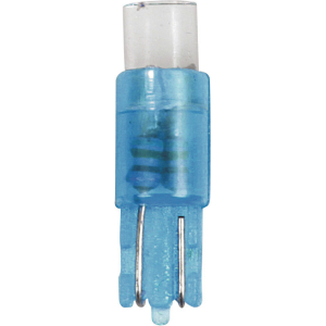 12V Kit Lampade cruscotto 1 Led - (T5) - W2x4,6d - 5 pz - D/Blister - Blu