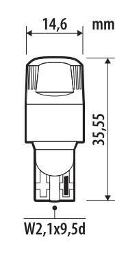 12V Ultra-Lumen Series - (W16W) - W2,1x9,5d - 2 pz - Scatola - Bianco - Doppia polarità - Resistenza incorporata - immagine 2