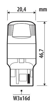 12V Ultra-Lumen Series - (W21W) - W3x16d - 2 pz - Scatola - Bianco - Doppia polarità - Resistenza incorporata - immagine 2