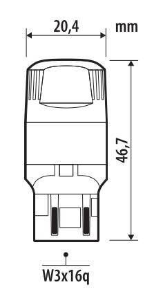 12V Ultra-Lumen Series - (WY21/5W) - W3x16q - 2 pz - Scatola - Arancio - Doppia polarità - Resistenza incorporata - immagine 2