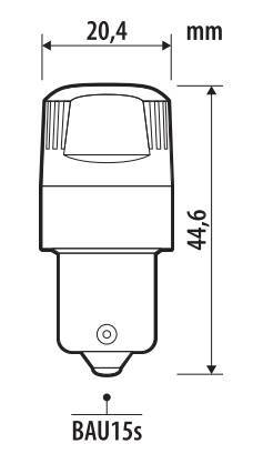 12V Ultra-Lumen Series - (PY21W) - BAU15s - 2 pz - Scatola - Arancio - Doppia polarità - Resistenza incorporata - immagine 2