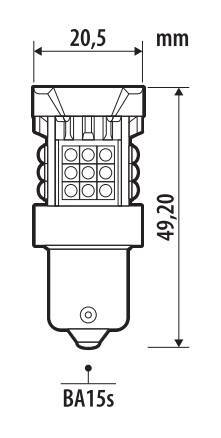 12/24V Pro-User Series - (P21W) - BA15s - 1 pz - Scatola - Bianco - Doppia polarità - Resistenza incorporata - immagine 2