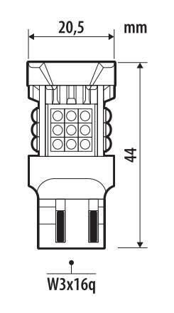 12/24V Pro-User Series - (W21/5W) - W3x16q - 1 pz - Scatola - Bianco - Doppia polarità - Resistenza incorporata - immagine 2