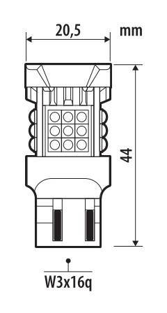 12/24V Pro-User Series - (WY21/5W) - W3x16q - 1 pz - Scatola - Arancio - Doppia polarità - Resistenza incorporata - immagine 2