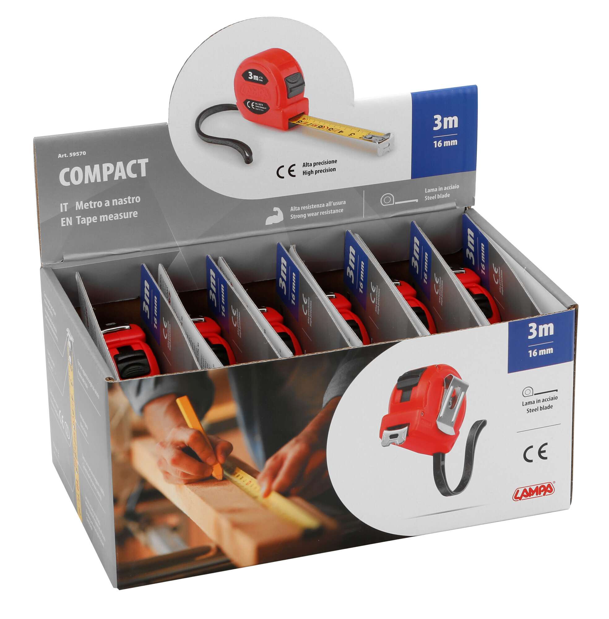 Compact, metro a nastro - 3 m x 16 mm - immagine 6