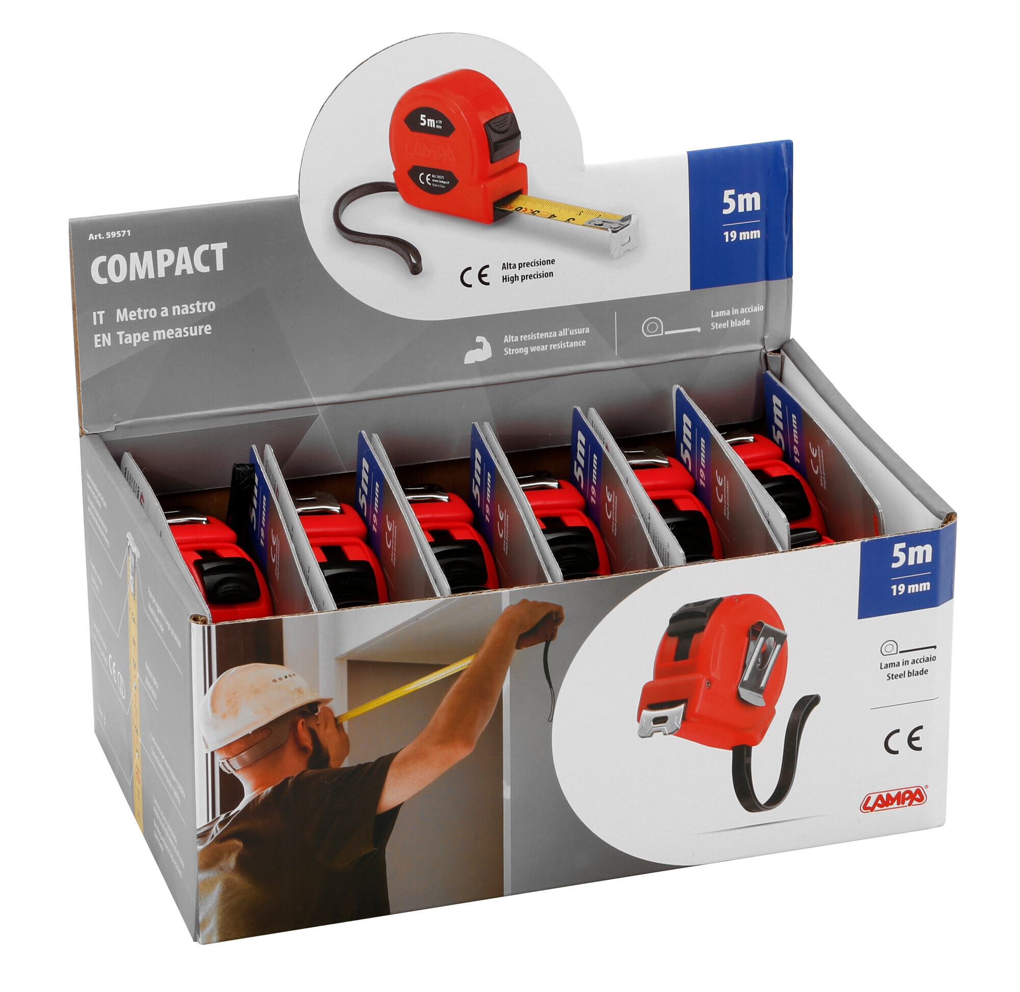 Compact, metro a nastro - 5 m x 19 mm - immagine 6