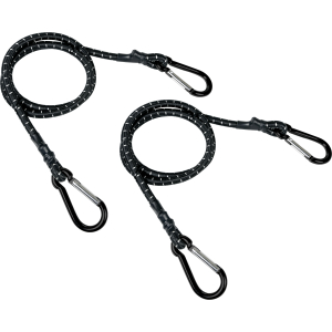 Snap-Hook, coppia corde elastiche con moschettoni in alluminio