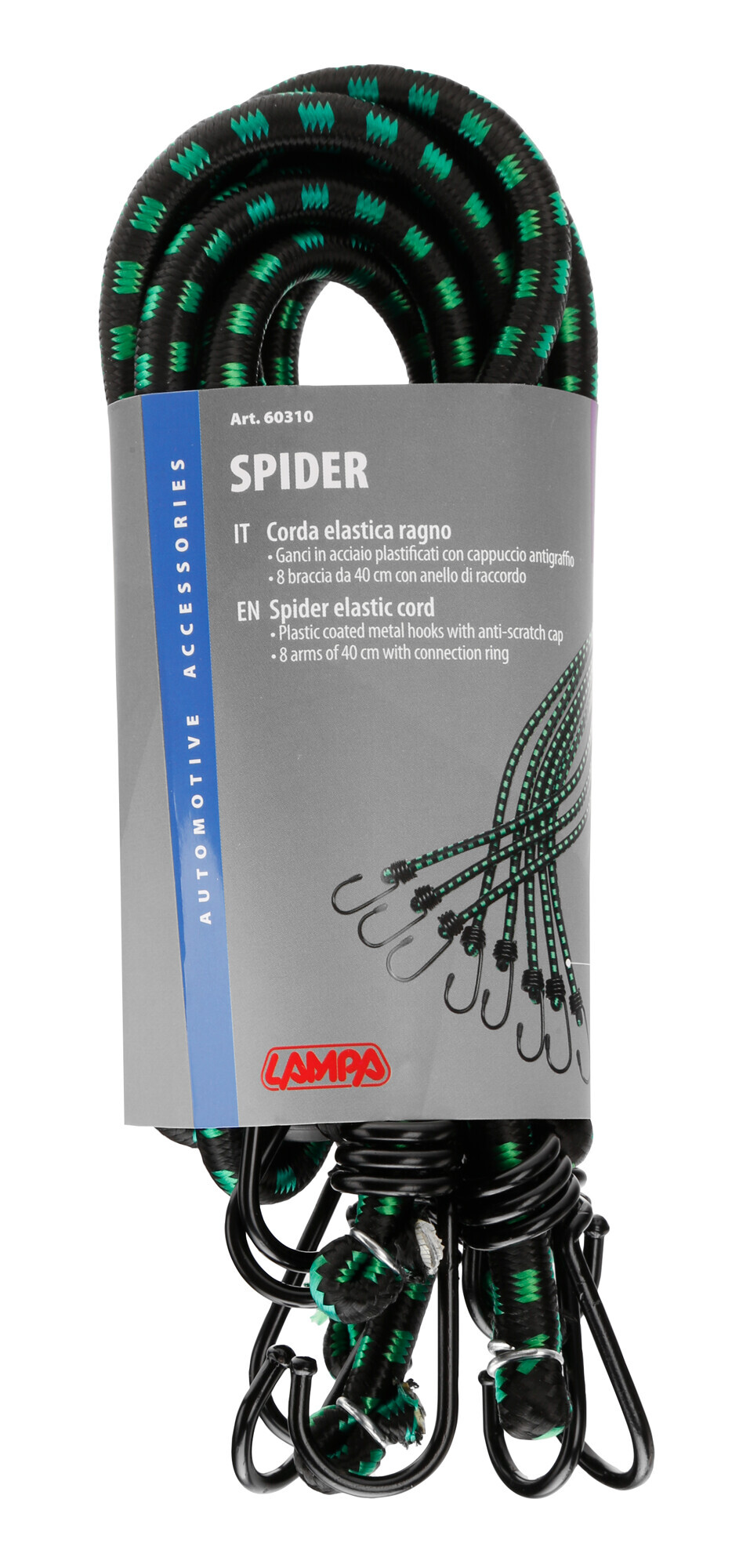 Corda elastica ragno 8 ganci - Ø 10 mm - immagine 2