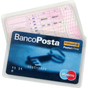 Custodia morbida trasparente per documenti formato tessera, set 2 pz
