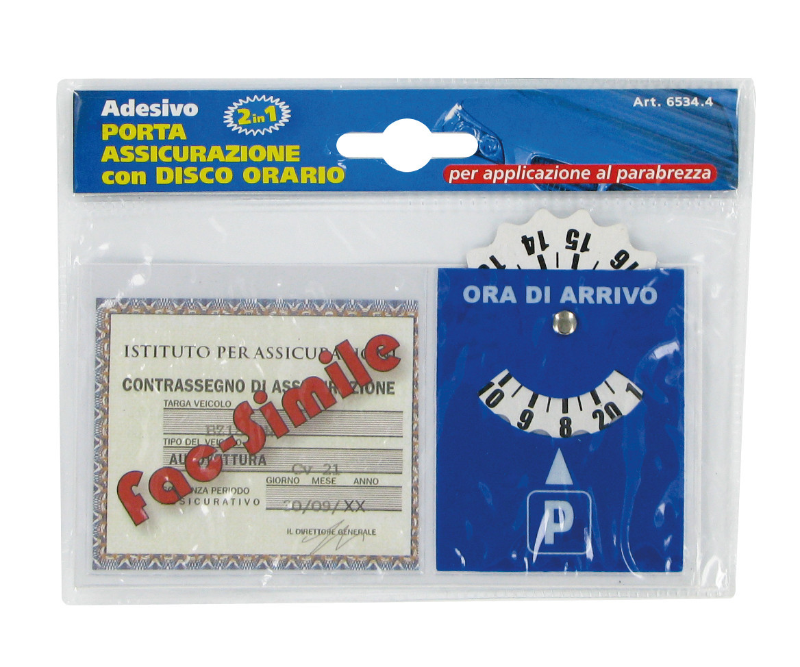 Porta certificato con disco orario in PVC - immagine 2