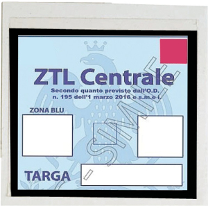 Basic, porta certificato adesivo