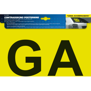 Contrassegno GA (Guida Accompagnata) - Posteriore