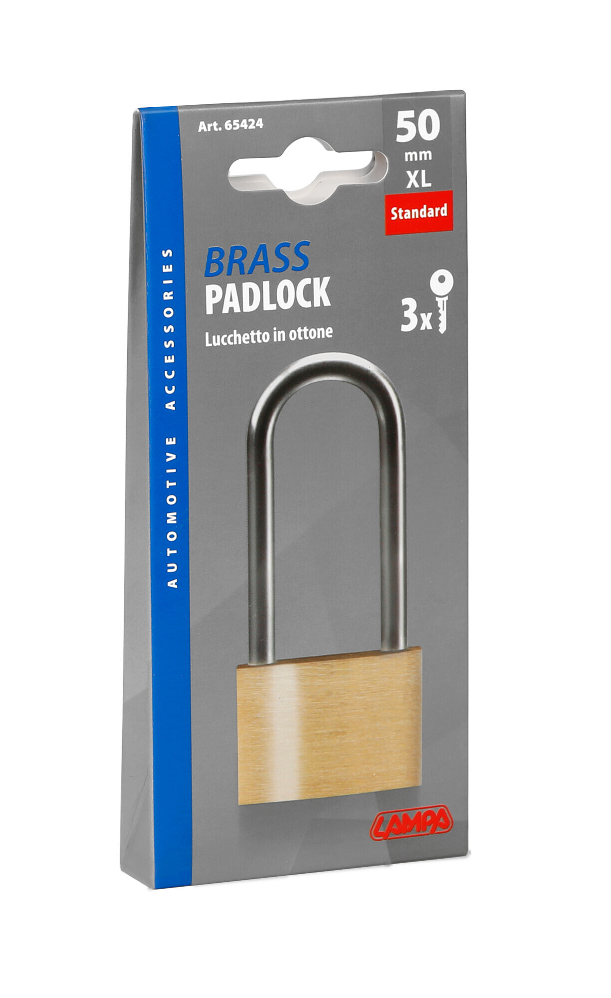 Standard, lucchetto in ottone - 50 mm XL - immagine 3